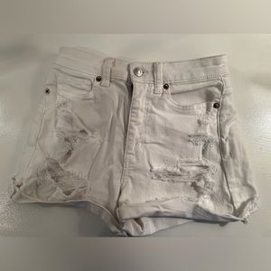 Size 00 white American eagle denim shorts
